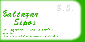 baltazar sipos business card
